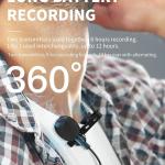 Kakusiga Vlogging Lightning Lavalier Clip-on Microphone with Noise cancellation - Lightning port