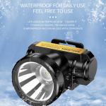 Kakusiga Rechargeable Waterproof Head-mounted LED Strong 200m Light Mini Searchlight/torch