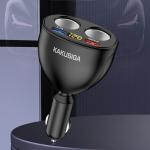 Kakusiga Car Dual USB Fast Charger Digital Cigarette Lighter