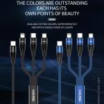 Kakusiga Fast Charging data cable 3 In 1 Type C, Micro USB, Lightning 1.2m