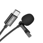Kakusiga Vlogging Lavalier Clip-on Microphone Type-C with Noise cancellation