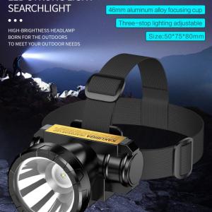 Kakusiga Rechargeable Waterproof Head-mounted LED Strong 200m Light Mini Searchlight/torch