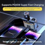 Kakusiga Dual Port 145W Car Cigarette Lighter car Charger 6 in 1