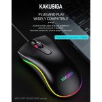 Kakusiga LED Flashing Gaming Wired Mouse