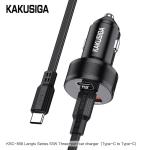 Kakusiga Universal 53W Dual PD+QC3.0 Three-Port Super Fast Car Charger