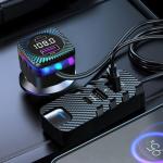 Kakusiga Led Colourful 5 Ports Bluetooth Car Wireless FM Transmitter