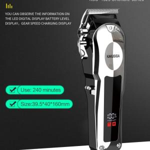 Kakusiga Digital Hair Clipper RPM 7200 With 10 Limit Combs, Lubricating Oil And Cleaning Brush