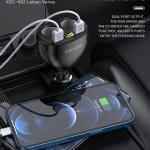 Kakusiga Car Dual USB Fast Charger Digital Cigarette Lighter